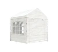 Prieel met dak 2,28x2,23x2,69 m polyetheen wit362629