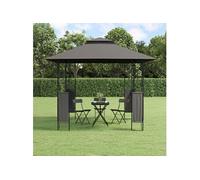vidaXL Prieel met dak 300x300x270 cm staal antracietkleurig360141 Anthracite G