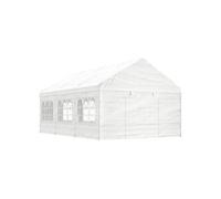 Prieel met dak 6,69x4,08x3,22 m polyetheen wit3155487