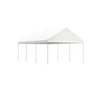 vidaXL Prieel met dak 6,69x4,08x3,22 m polyetheen wit3155511 Blanc G