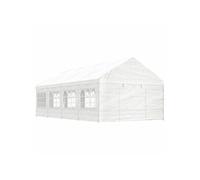 Vidaxl Belvédère Avec Toit Blanc 8,92x4,08x3,22 M Polyéthylène