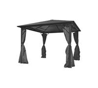 Belvédère - vidaXL - 300 x 300 cm - Aluminium - Rideaux inclus - Protection UV