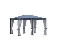 Prieel met horren 3x4 m staal antraciet48057