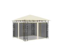 Prieel met klamboe 180 g/mÂ² 3x3x2,73 m crÃme47969