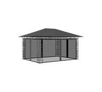 Prieel met klamboe 180 g/m² 4x3x2,73 m antraciet47973