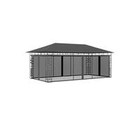 Prieel met klamboe 6x3x2,73 m antraciet47974