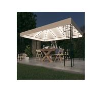 Tonnelle avec Guirlande Lumineuse à LED 3x4 m Belvédère Pavillon Jardin vidaXL