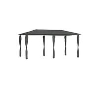 Prieel met paalhoezen 160 g/mÂ² 2,98x5,3x2,59 m antracietkleurig313619