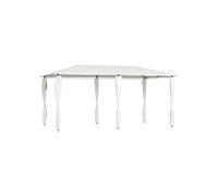 Prieel met paalhoezen 160 g/mÂ² 2,98x5,3x2,59 m crÃmekleurig313617