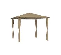 Prieel met paalhoezen 160 g/m² 3x3x2,6 m taupe313606