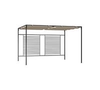 Belvédère avec Auvent Rétractable 3x4x2,3 m Crème 180 g/m² Tonnelle vidaXL