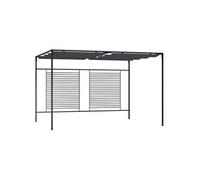 Prieel met uittrekbaar dak 180 g/mÂ² 4x3x2,3 m antracietkleurig313625