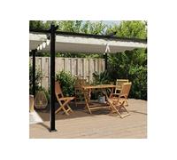 vidaXL Tonnelle de Jardin avec Toit rétractable crème 3x6 m Aluminium