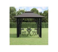 Belvédère avec parois latérales anthracite 400x300x270 cm acier vidaXL