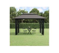 vidaXL Belvédère avec parois latérales acier anthracite 400×300×270 cm 360144