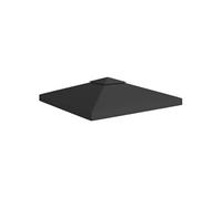 vidaXL Toile de toit de belvédère 2 niveaux 310 g/m² 3x3 m Noir