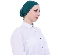 Prien Bonnet Hijab Femme En Coton, Cap Turban Musulmane, Écharpe Intérieure Pour Priere Et Usage Quotidien, Echarpe Islam Instantané Pour Ramadan Et Aïd (Émeraude)