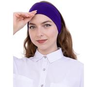 Prien Bonnet Hijab Femme Musulmane en Coton, Sous-Voile Pré-Cousu Extensible, Bandeau Antidérapant Confortable pour Prière, Foulard Écharpe Islam Quotidien (Violet)