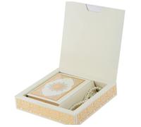 Prien Cadeaux Musulman Pour Ramadan, Coffret Cadeau Spécial, Coran Pour La Mosquée L'aïd, Tasbih Priere, Don Islam Pour Femme, Mawlid Pour Tapis, Prière Anniversaire, Mariage, Omra, Homme (Crème)