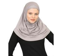Prien Chic Hijab Pour Femme, Ensemble Foulard Musulmane, Long Turban Bonnet Musulman, Echarpe Voile, Vetement De Prière Pour Filles, Khimar Abaya (Vison Clair)