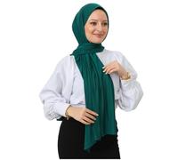 Prien Foulard Hijab Pour Femme, Robe De Priere, Bonnet Moderne En Jersey Doux, Turban Musulmane Turque, Abaya De Prière Haut De Gamme, Cadeau Omra, Ensemble Hijab (Emeraude)
