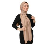 Prien Foulard Hijab Pour Femme, Robe De Priere, Bonnet Moderne En Jersey Doux, Turban Musulmane Turque, Abaya De Prière Haut De Gamme, Cadeau Omra, Ensemble Hijab (Vison)