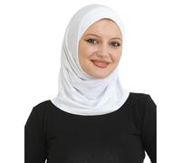 Prien Hijab De Sport Pour Femme, Turban En Coton Musulmane, Foulard Doux, Robe De Priere Bonnet À Porter, Vetement Islamique Pour Voile Echarpe, Abaya Islam (Blanc)