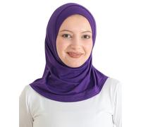 Prien Hijab De Sport Pour Femme, Turban En Coton Musulmane, Foulard Doux, Robe De Priere Bonnet À Porter, Vetement Islamique Pour Voile Echarpe, Abaya Islam (Violet)