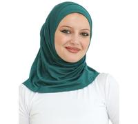 Prien Hijab De Sport Pour Femme, Turban En Coton Musulmane, Foulard Doux, Robe De Priere Bonnet À Porter, Vetement Islamique Pour Voile Echarpe, Abaya Islam (Emeraude)