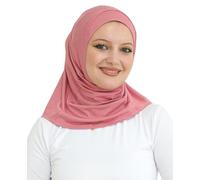 Prien Hijab De Sport Pour Femme, Turban En Coton Musulmane, Foulard Doux, Robe De Priere Bonnet À Porter, Vetement Islamique Pour Voile Echarpe, Abaya Islam (Rose Poudré)