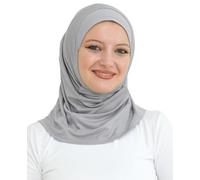 Prien Hijab De Sport Pour Femme, Turban En Coton Musulmane, Foulard Doux, Robe De Priere Bonnet À Porter, Vetement Islamique Pour Voile Echarpe, Abaya Islam (Gris)