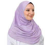 Prien Hijab Prêt À Porter Pour Femme | Long Turban Musulmane | Foulard En Priere Doux | Bonnet Musulman | Islamique Abaya, Prière Bandana Pour Ramadan, Mosquée, Mawlid (Lilas)