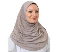 Prien Hijab Prêt À Porter Pour Femme | Long Turban Musulmane | Foulard En Priere Doux | Bonnet Musulman | Islamique Abaya, Prière Bandana Pour Ramadan, Mosquée, Mawlid (Vison Clair)