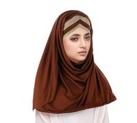 Prien Hijab Prêt Pour Les Femme, Echarpe Musulmane Instantane D’une Seule Piece, Foulard Long Facile Porter, Echarpe Vetements Islamiques, Écharpe Douce Pour La Priere, Abaya, Khimar