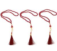 Prien Lot de 3 Chapelets Musulman 99 Perles - Tasbih Islamique pour Femme et Homme - Cadeau Ramadan, Hajj, Eid, Mawlid - Islam Misbaha pour Tapis de Priere - Fabriqué en Turquie (Bordeaux)