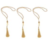 Prien Lot de 3 Chapelets Musulman 99 Perles - Tasbih Islamique pour Femme et Homme - Cadeau Ramadan, Hajj, Eid, Mawlid - Islam Misbaha pour Tapis de Priere - Fabriqué en Turquie (Doré)