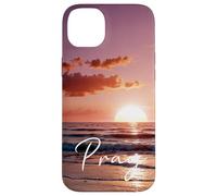 Prier le coucher de soleil prière de la plage chrétien Coque pour iPhone 14 Plus
