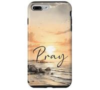 Prier le coucher de soleil prière de la plage chrétien Coque pour iPhone 7 Plus/8 Plus