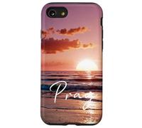 Prier le coucher de soleil prière de la plage chrétien Coque pour iPhone SE (2020) / 7 / 8