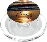 Prier le coucher de soleil prière de la plage chrétien PopSockets PopGrip pour MagSafe