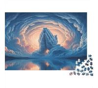 Prier Les mainsPuzzle Classique 1000 Pièces en Carton Épais Tunnel Nuage pour Seniors Entraînement Cognitif Loisirs Créatifs 38x26cm/1000pcs