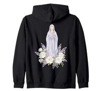 Prière catholique Florale Blanche de Notre-Dame Sweat à Capuche