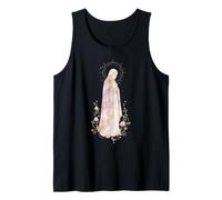 Prière catholique Florale de la Vierge Marie Rose Débardeur