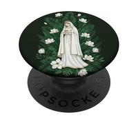 Prière catholique Florale Mary Lily PopSockets PopGrip Adhésif