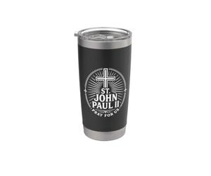 Prière catholique Saint Jean-Paul II Gobelet isotherme en acier inoxydable double paroi