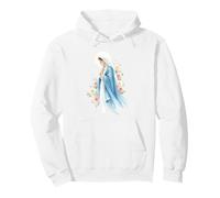 Prière catholique Vierge Marie Rose Bleu Sweat à Capuche