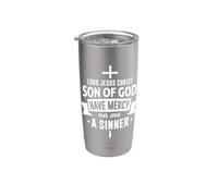Prière de Jésus - Crucifix chrétien orthodoxe et catholique Gobelet isotherme en acier inoxydable double paroi