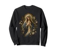 Prière de la Vierge Marie Parmi Les lys Art de dévotion catholique Sweatshirt