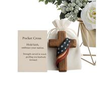 Prière de poche - Article de prière de poche avec motif drapeaux - Décorations religieuses pratiques | Pour hommes et femmes