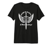 Prière de Protection catholique Saint Michel T-Shirt Haut de Gamme